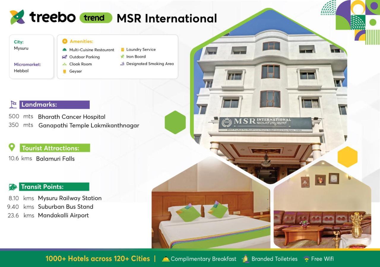 Treebo Trend Msr International - Hebbal Hotel Mysore Exterior foto